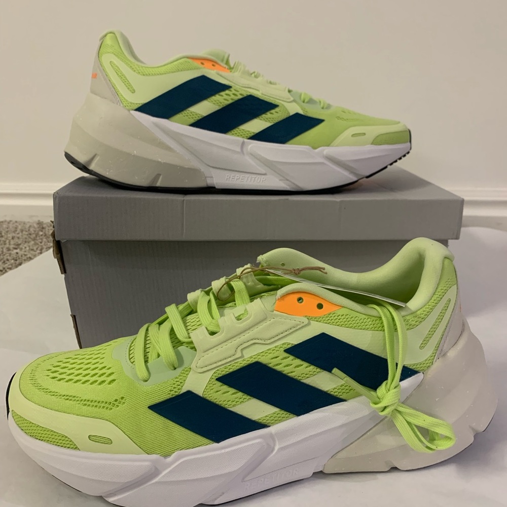 Mens Adidas ADISTAR Pulse Lime / Real Teal / Flash Orange GX3014 Running Size 10 - Picture 5 of 9